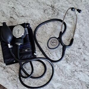 Littmann Black Stethoscope and Blood Pressure Cuff Set